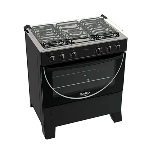 Cocina Dakota 5H Negra con Grill
