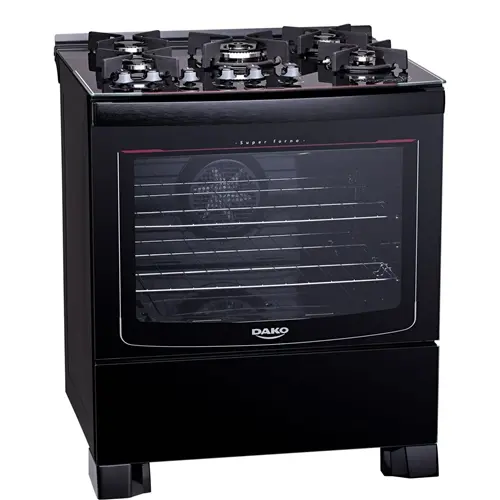 Cocina Dakota 5H Agile Up Negra Con Grill